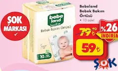 BEBELAND BEBEK BAKIM ÖRTÜSÜ 10 ADET fiyat ve kampanya bilgisi